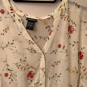 Torrid High Low Floral Tunic Top